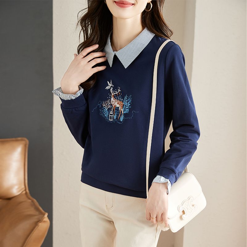 大厂直供2023秋冬假两件时尚百搭显瘦卫衣女ML-6635