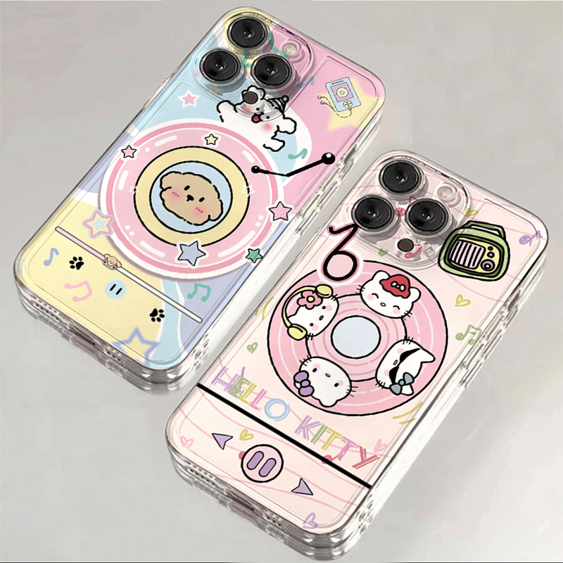可爱唱片kitty适用苹果vivo华为oppo小米iPhone15/14/13/12手机壳