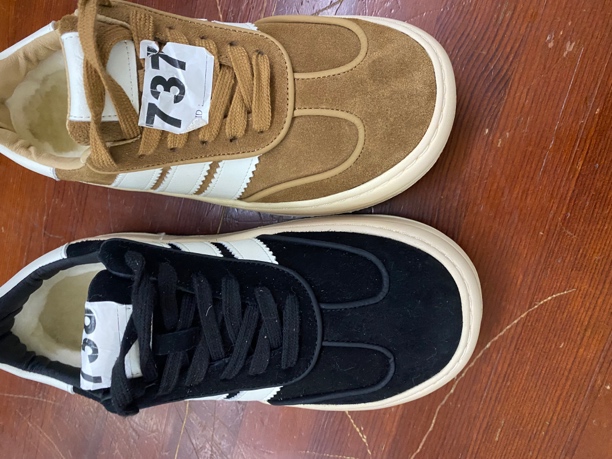 时尚潮流百搭洋气羊皮毛一体德训鞋