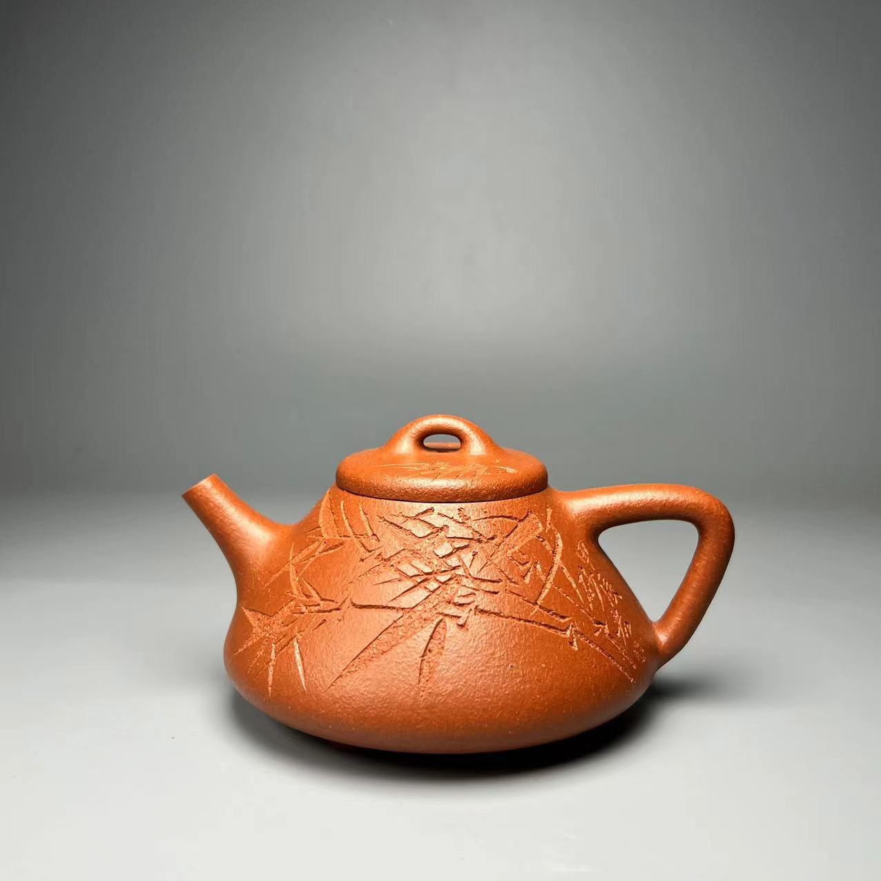 【子冶石瓢】宝山红降坡99绝红250cc全手工紫砂壶石瓢壶