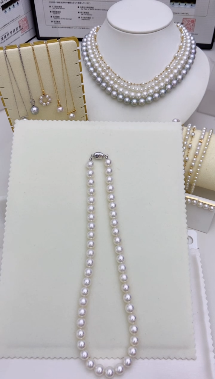 【闪购商品】海水珍珠项链银S925镶嵌8.5-9mm