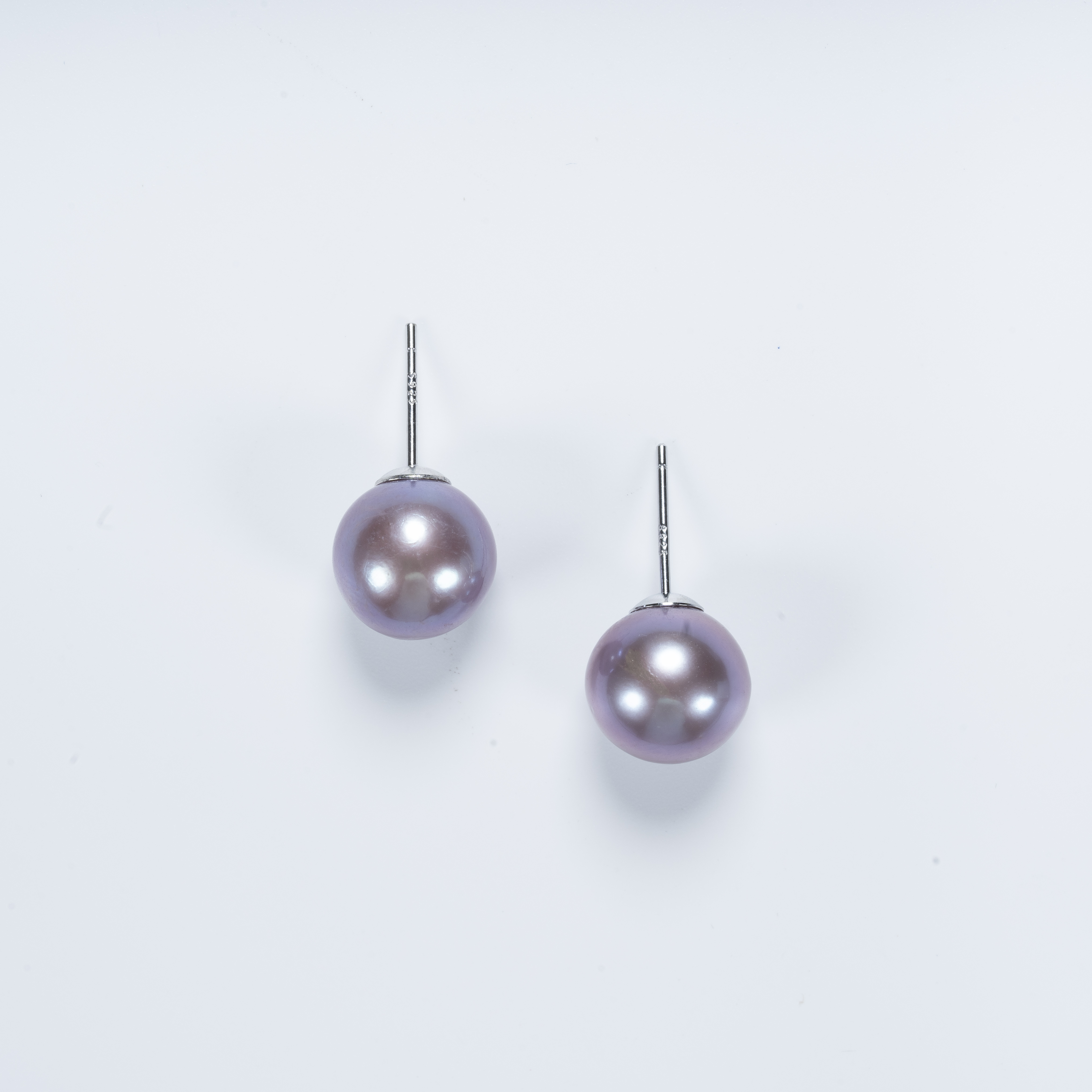 爱迪生珍珠 S925银紫色珍珠耳钉 （多样性发一）11-12mm 【小七专属】