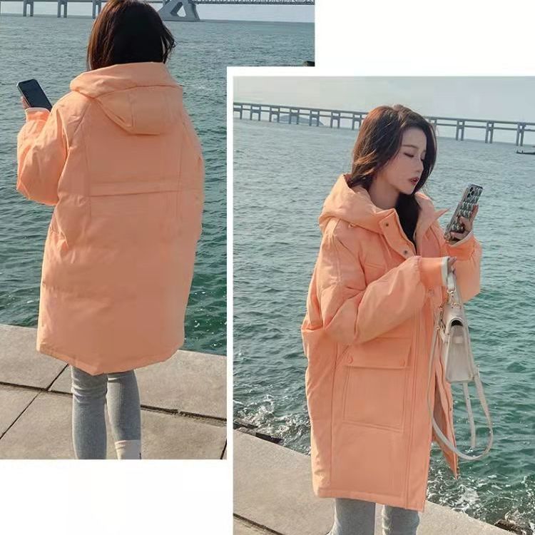 波司豋羽绒服服女中长款2022年冬季新款时尚韩版茧型网红面包服女