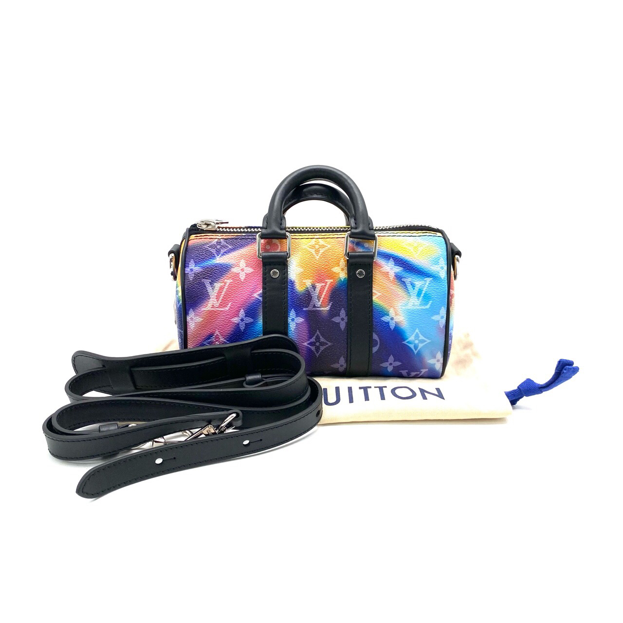 99新 LouisVuitton/路易威登 炫彩限量款keepall xs斜挎尺寸21/12