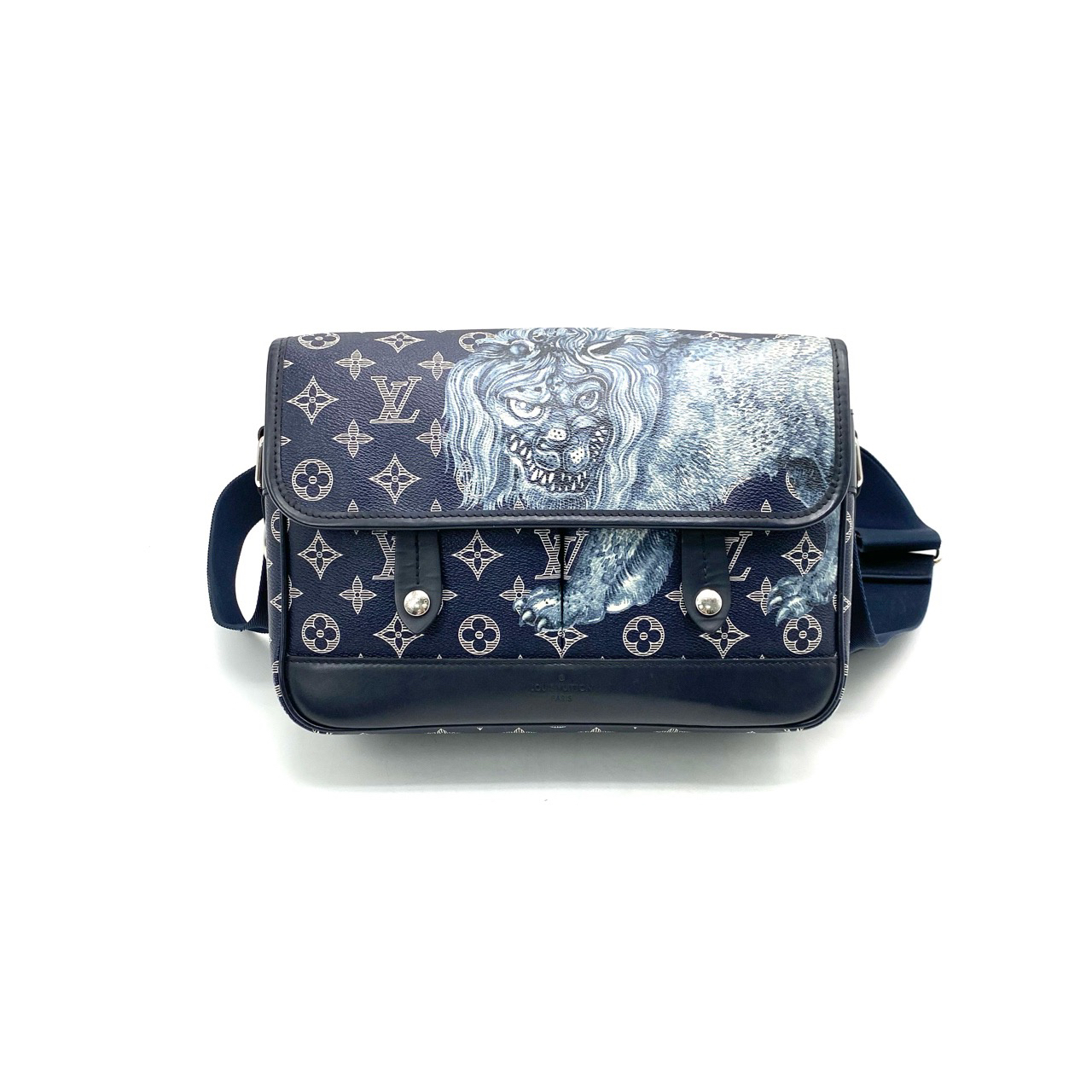 99新 LouisVuitton/路易威登 动物园狮子限量邮差包 尺寸28/19