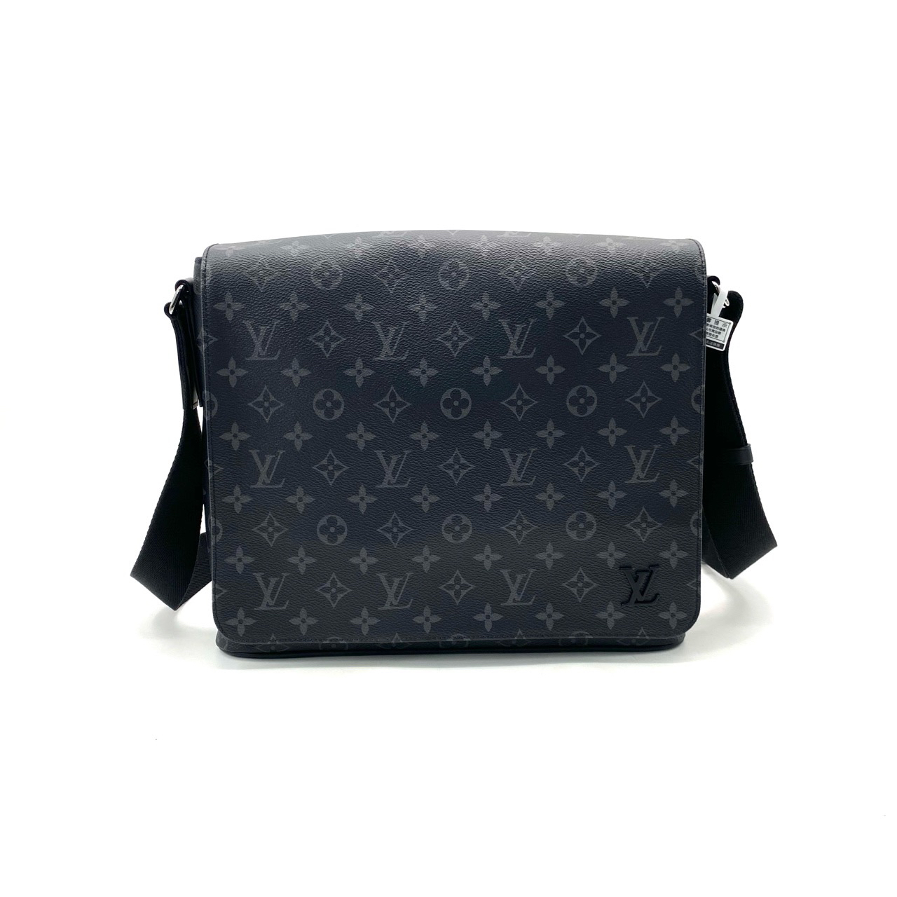 99新 LouisVuitton/路易威登 黑老花中号翻盖邮差包 尺寸32/26 