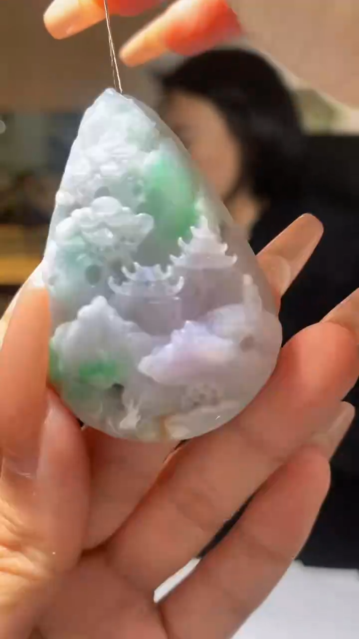 【闪购商品】定制翡翠未镶嵌4919kx-毛货71吊坠