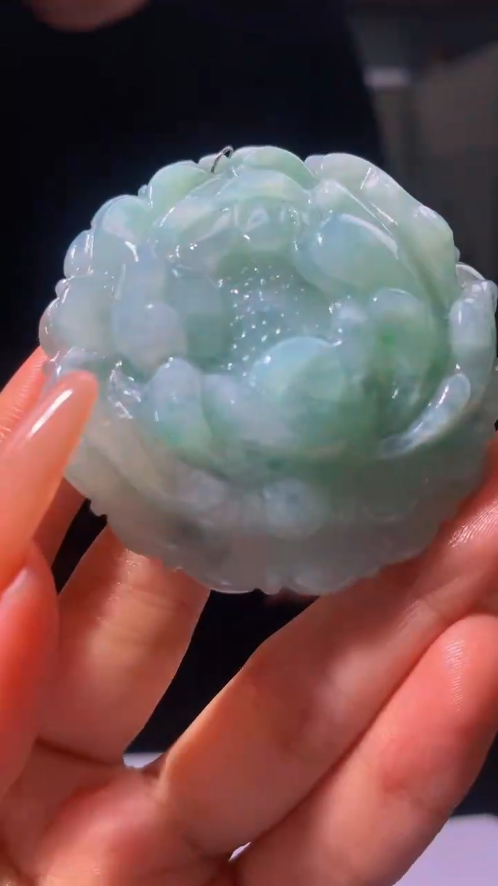 【闪购商品】定制翡翠未镶嵌5094kx-毛货花吊坠436
