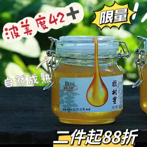 饶河黑蜂保护区核心产区酿蜜 黑蜂椴树蜜 自然成熟 波美度42+包邮