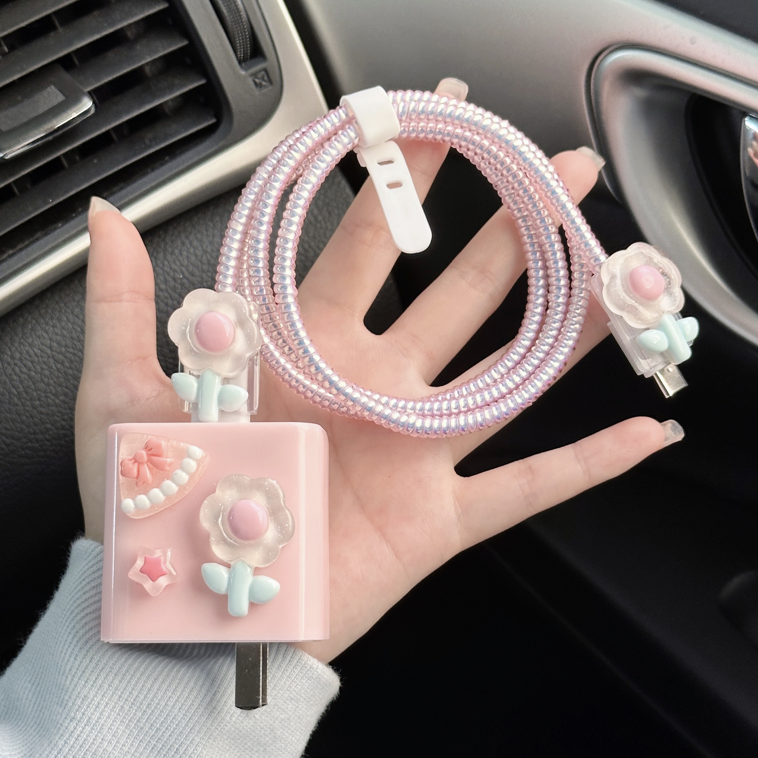 华为充电器保护套66/88w快充头适用mate50荣耀90/P60数据线保护绳