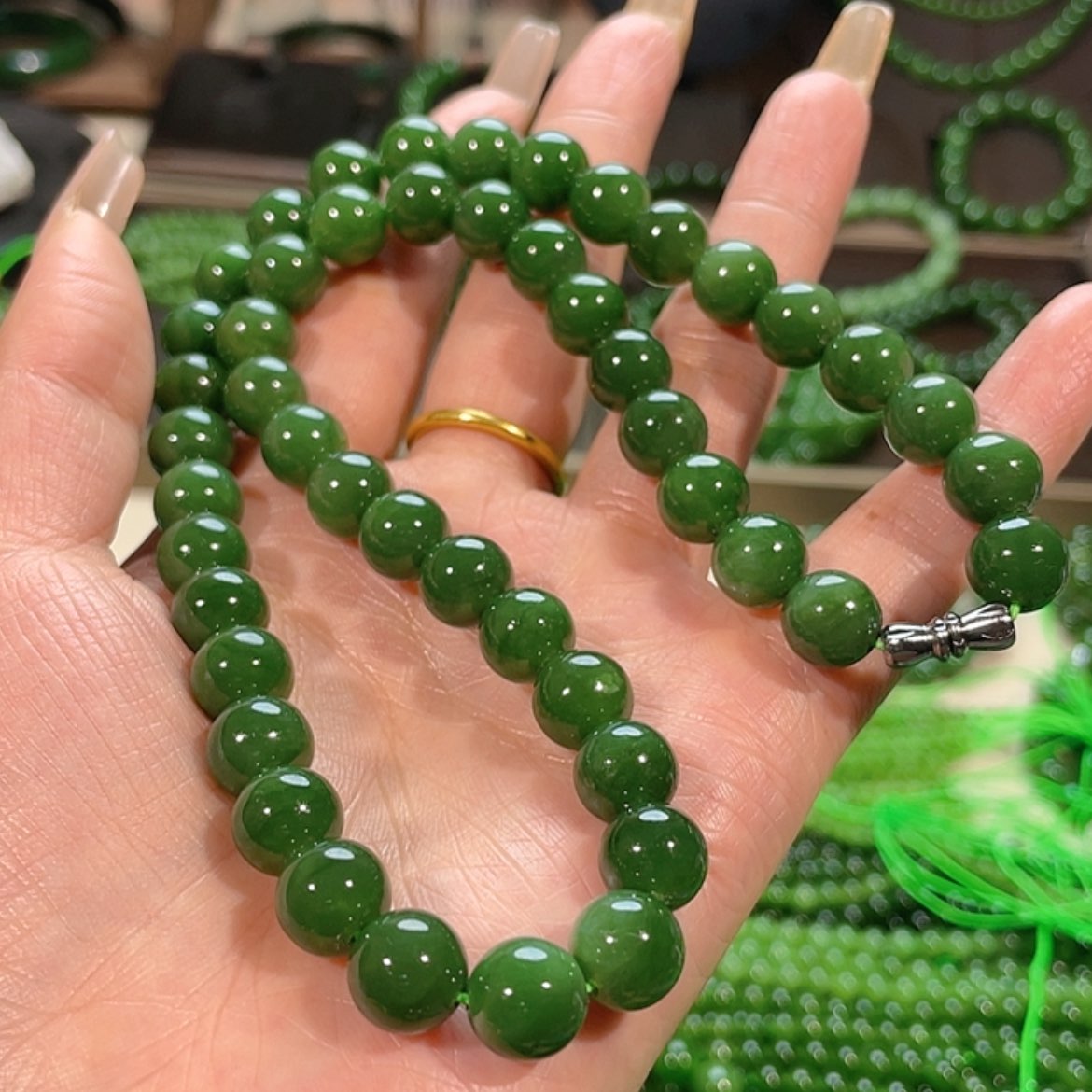 【闪购商品】和田玉（碧玉）颈饰未镶嵌卡10