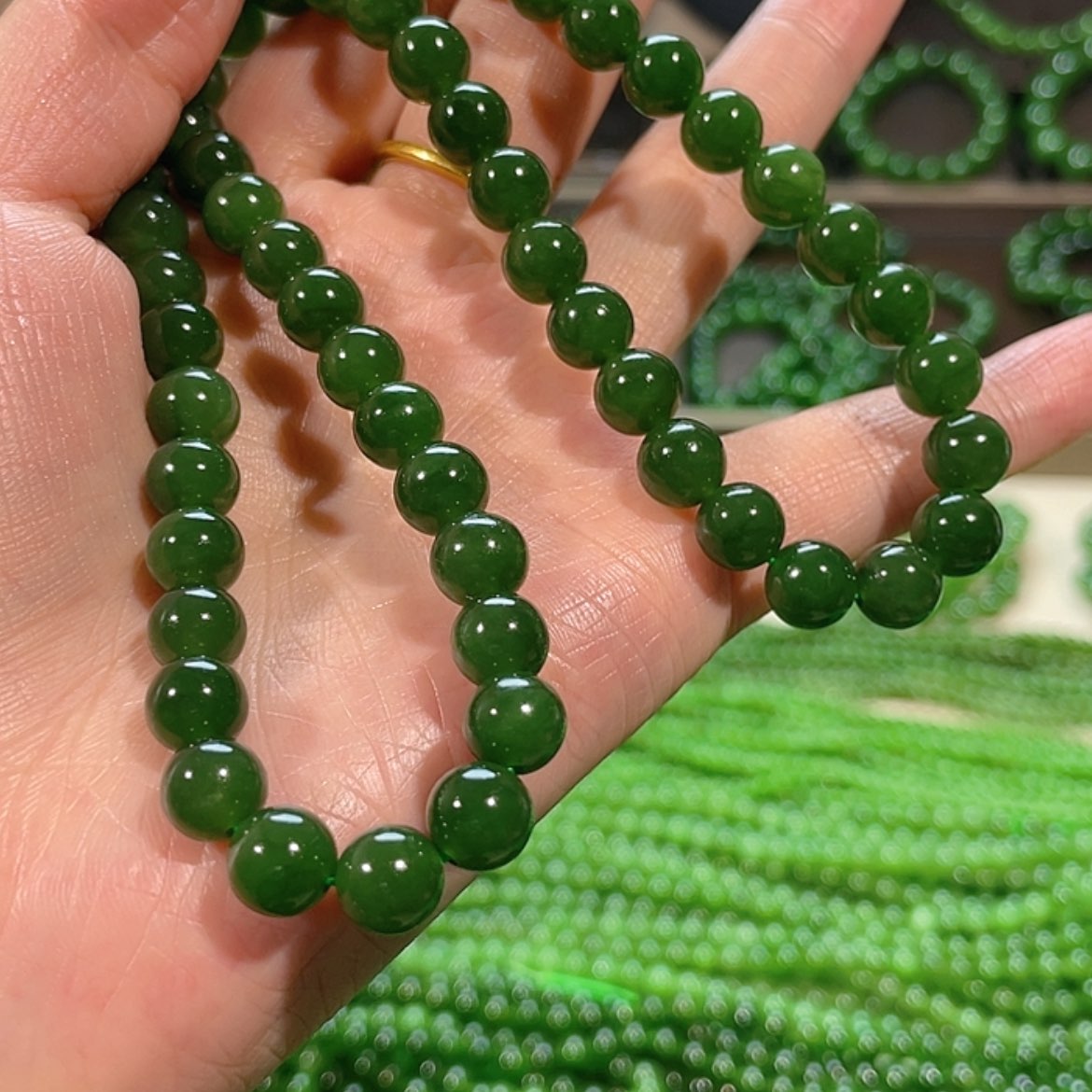 【闪购商品】和田玉（碧玉）颈饰未镶嵌卡8