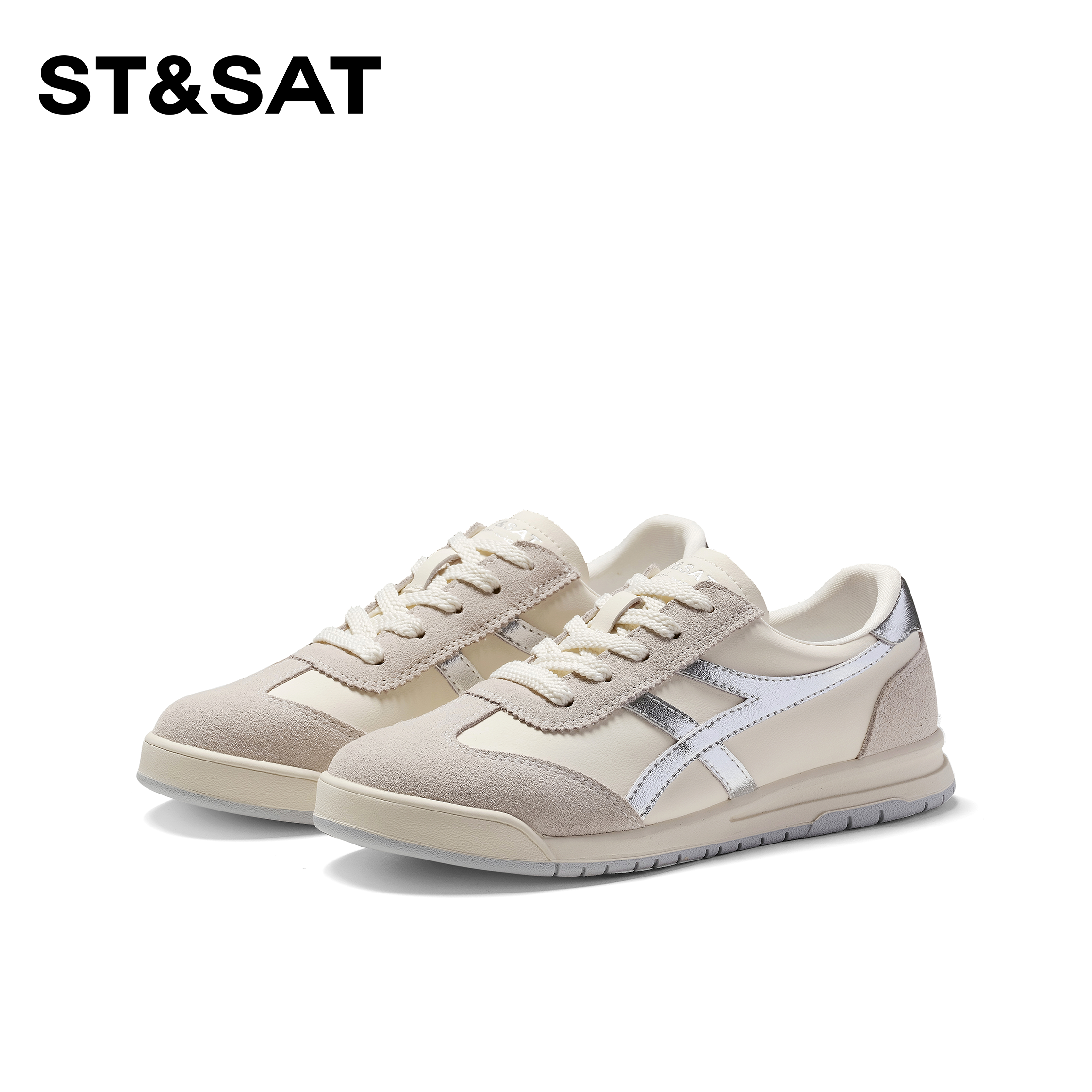 St&Sat/星期六时尚百搭透气休闲鞋女2024夏季新款低帮软底德训鞋