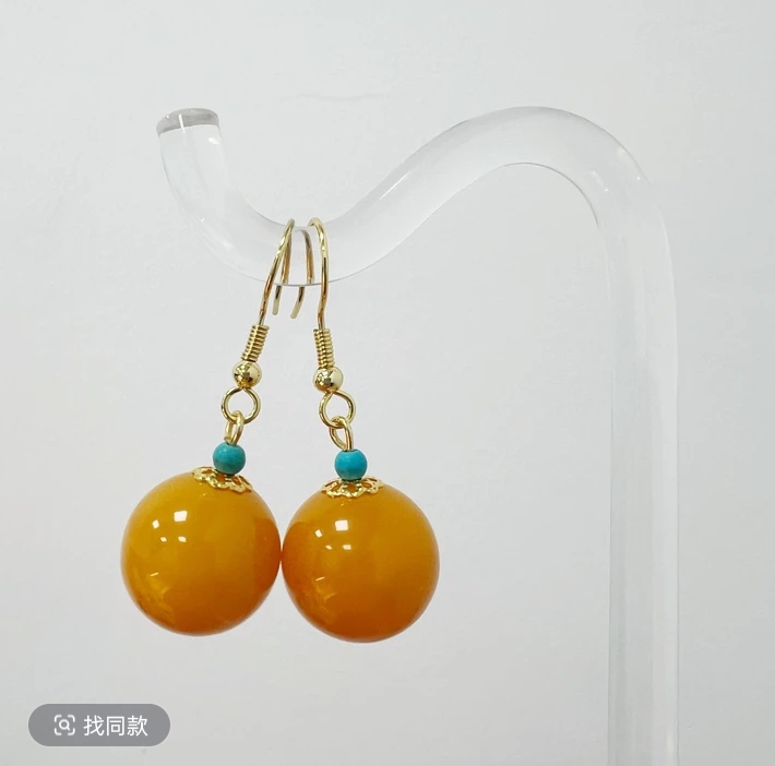 J002古巴新蜜俄黄耳坠卡15+