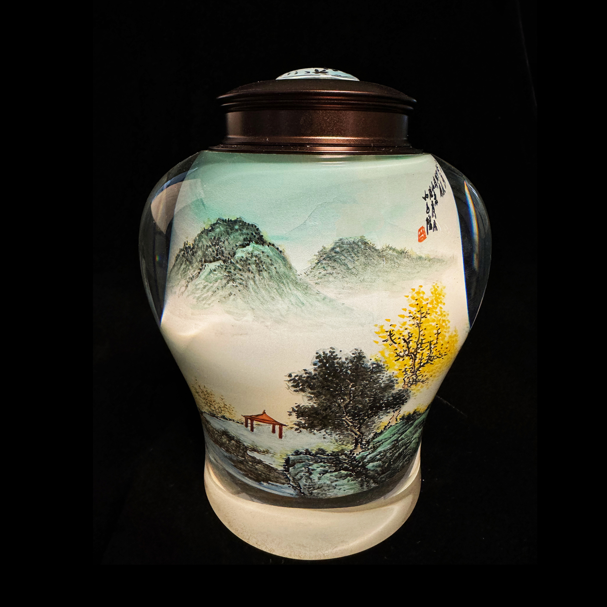 081内画茶叶罐《江山如画》非遗技艺