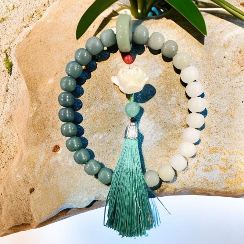 452  C渐变菩提根手持1.1cm桶珠