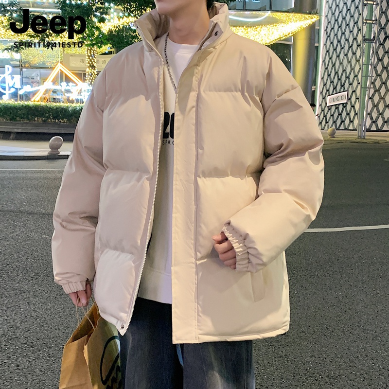 JEEP吉普棉衣男冬季立领棉袄外套韩版潮流宽松面包休闲舒适男棉服