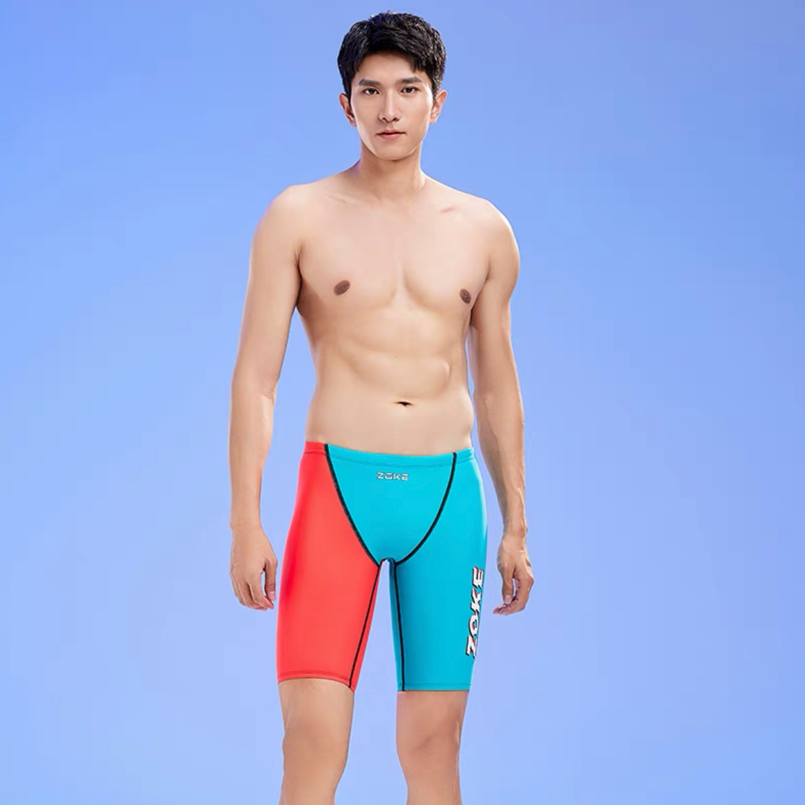 Zoke/洲克【洲克】男士泳裤专业游泳裤男款速干平角短裤泳衣