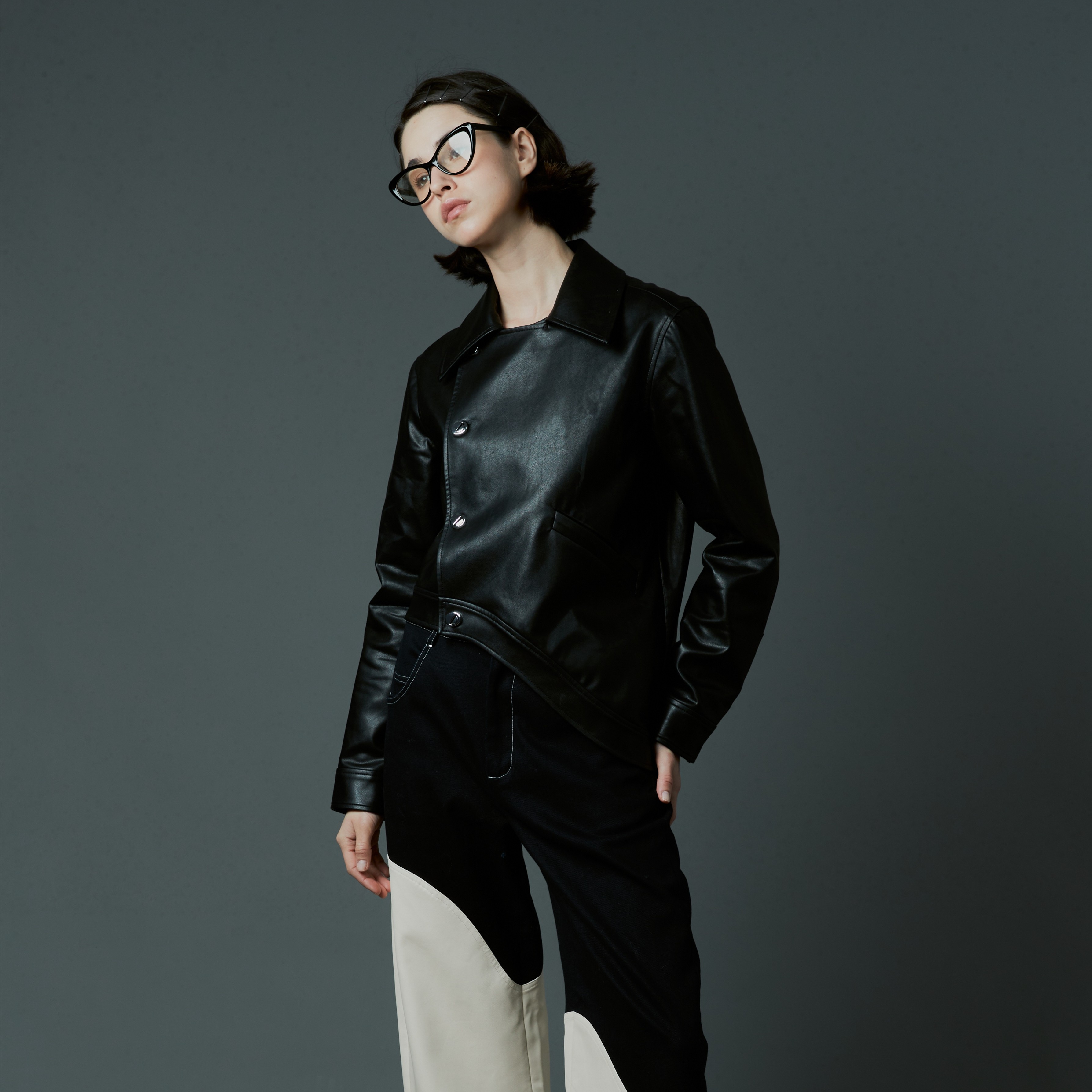 【复古胶片】独家设计款 皮衣外套 纯色极简原创ins风