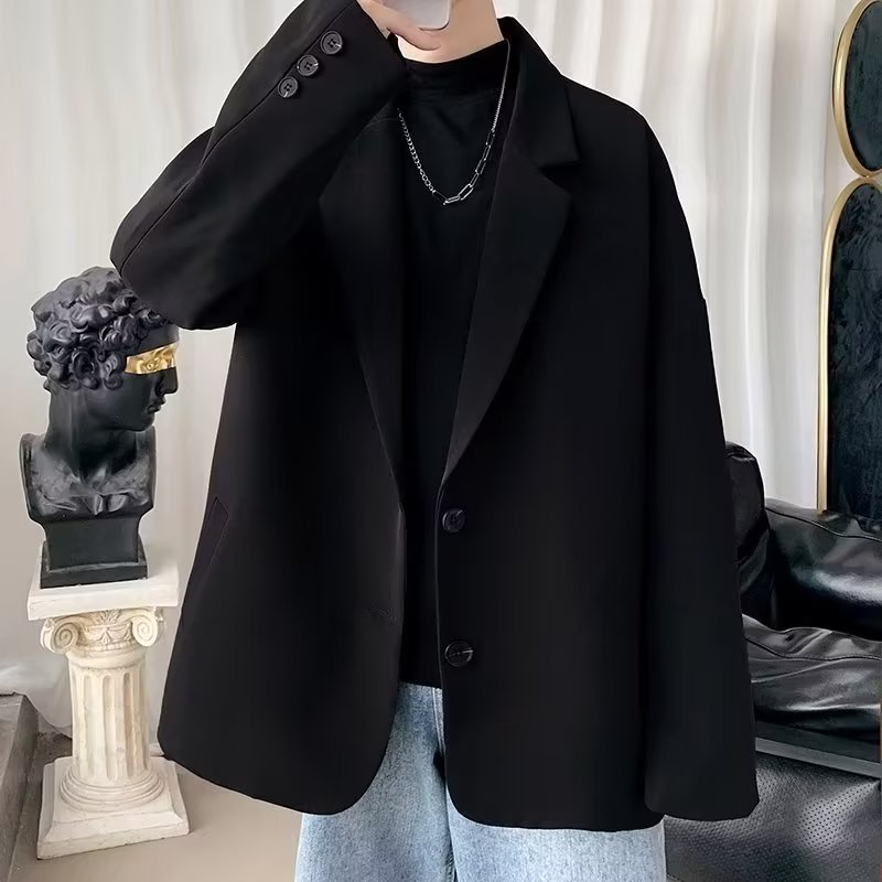 男装英伦雅痞dk休闲西装外套秋款男春痞帅高级感oversize西服上衣