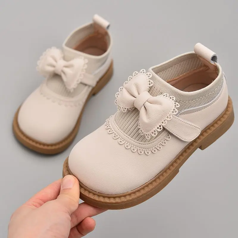 女童公主鞋2024春秋新款儿童软底小皮靴英伦风小女孩鞋子中大童鞋