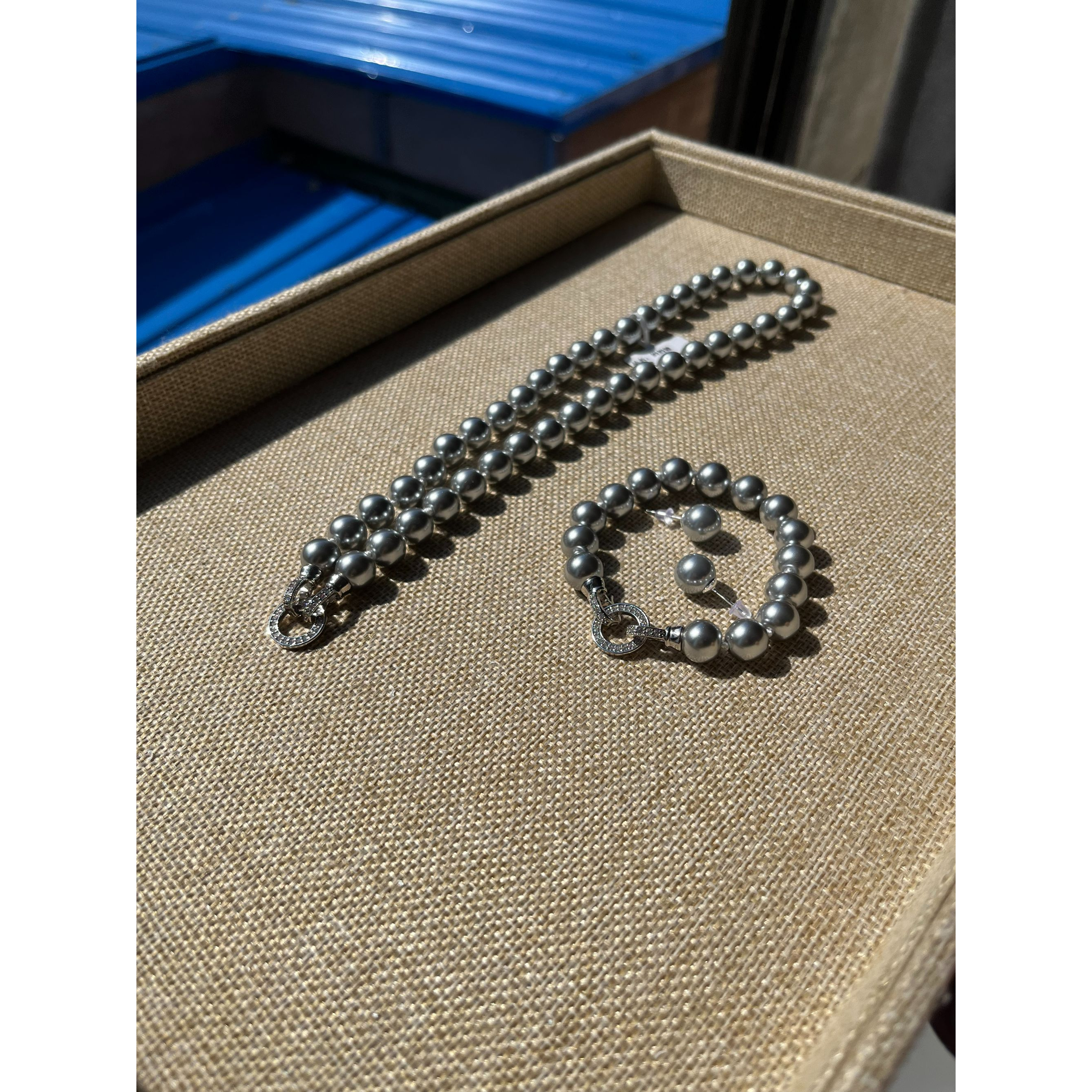 【专属】尊海三件套奶奶灰转盘扣10mm妈妈链