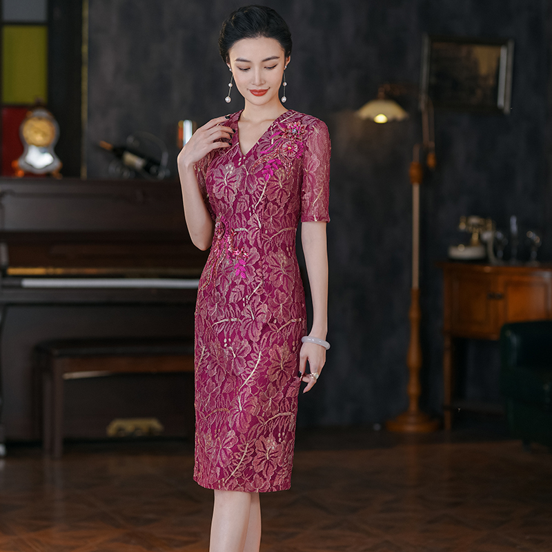 十一小个子喜婆婆喜妈妈参加婚礼礼服薄款婚宴装秋季高端高贵显瘦