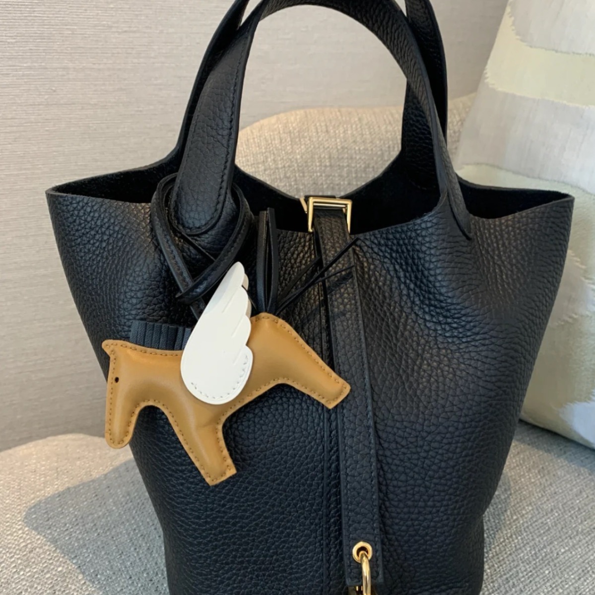 【手工羊皮小马】2025新款天使小飞马包包挂件钥匙扣流苏车载挂饰