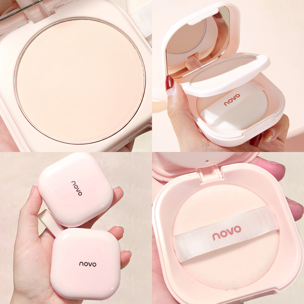 李佳琪推荐】粉饼定妆粉散粉干粉饼遮瑕防水干湿两用修容蜜粉女学