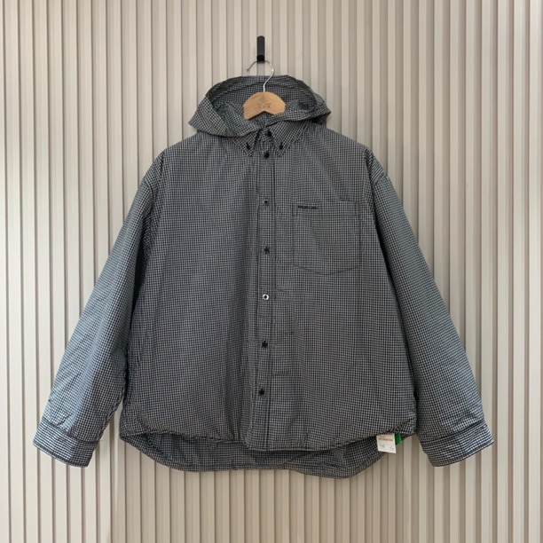 Balenciaga 23ss新款黑白千鸟格刺绣字母棉服外套/1码/99新/14602