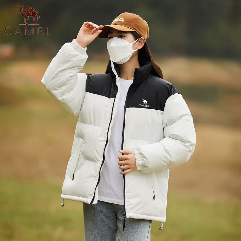 骆驼棉服男冬季2023秋冬防风加厚棉衣情侣立领棉袄子男女短款外套