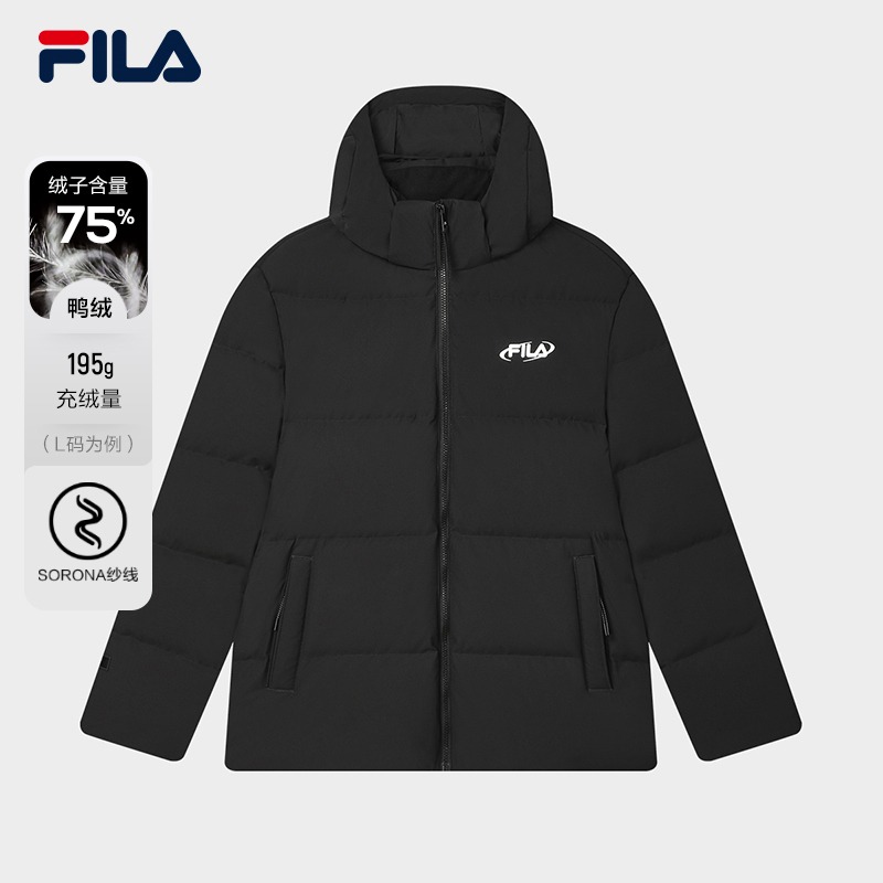 Fila/斐乐情侣运动户外羽绒服时尚休闲连帽短款外套F11U449902F