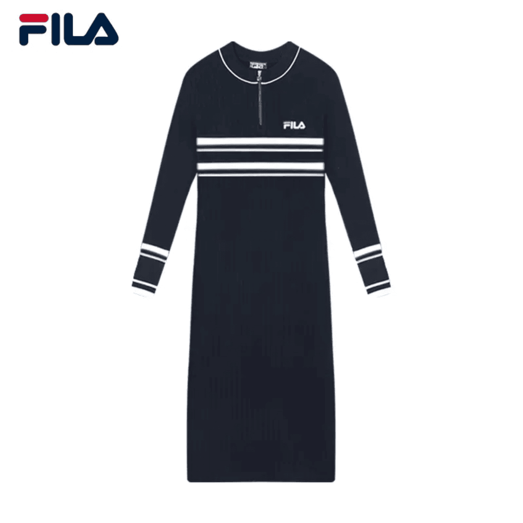 Fila/斐乐【热卖】女款冬日编织时尚优雅显瘦针织连衣裙F51W548399A