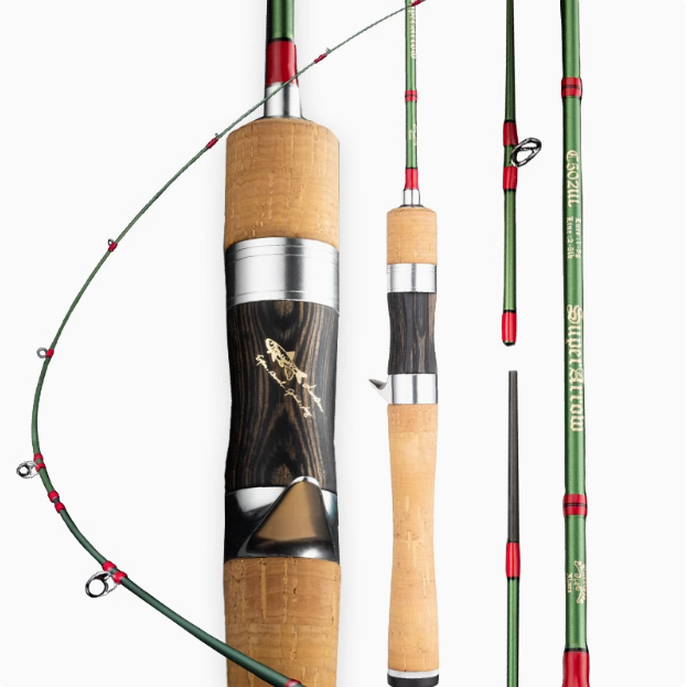 LureGee极限路亚绿箭UL弹射竿溪流路亚竿微物玻纤碳混合马口白条