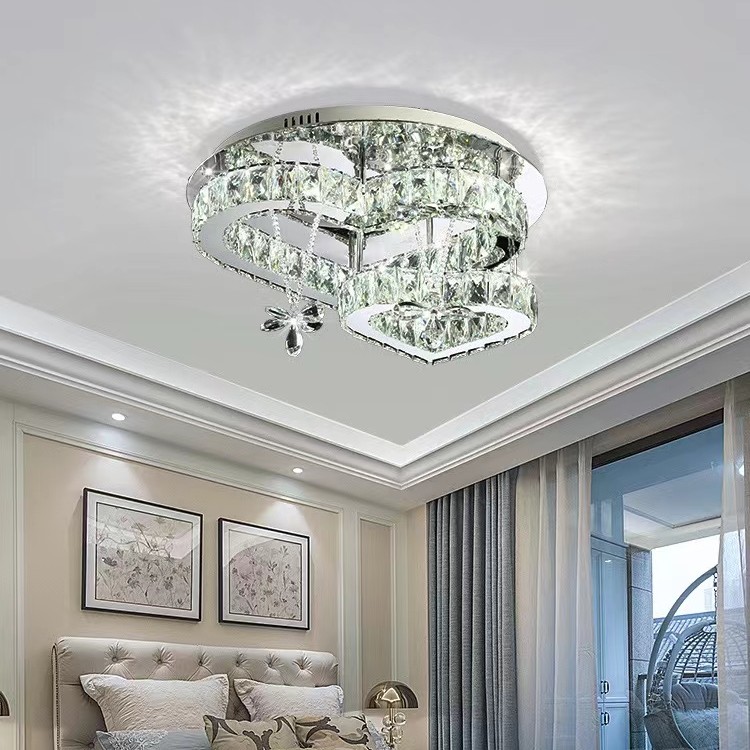 主卧室灯吸顶灯餐厅饭厅现代简约温馨儿童房间灯高档轻奢水晶灯
