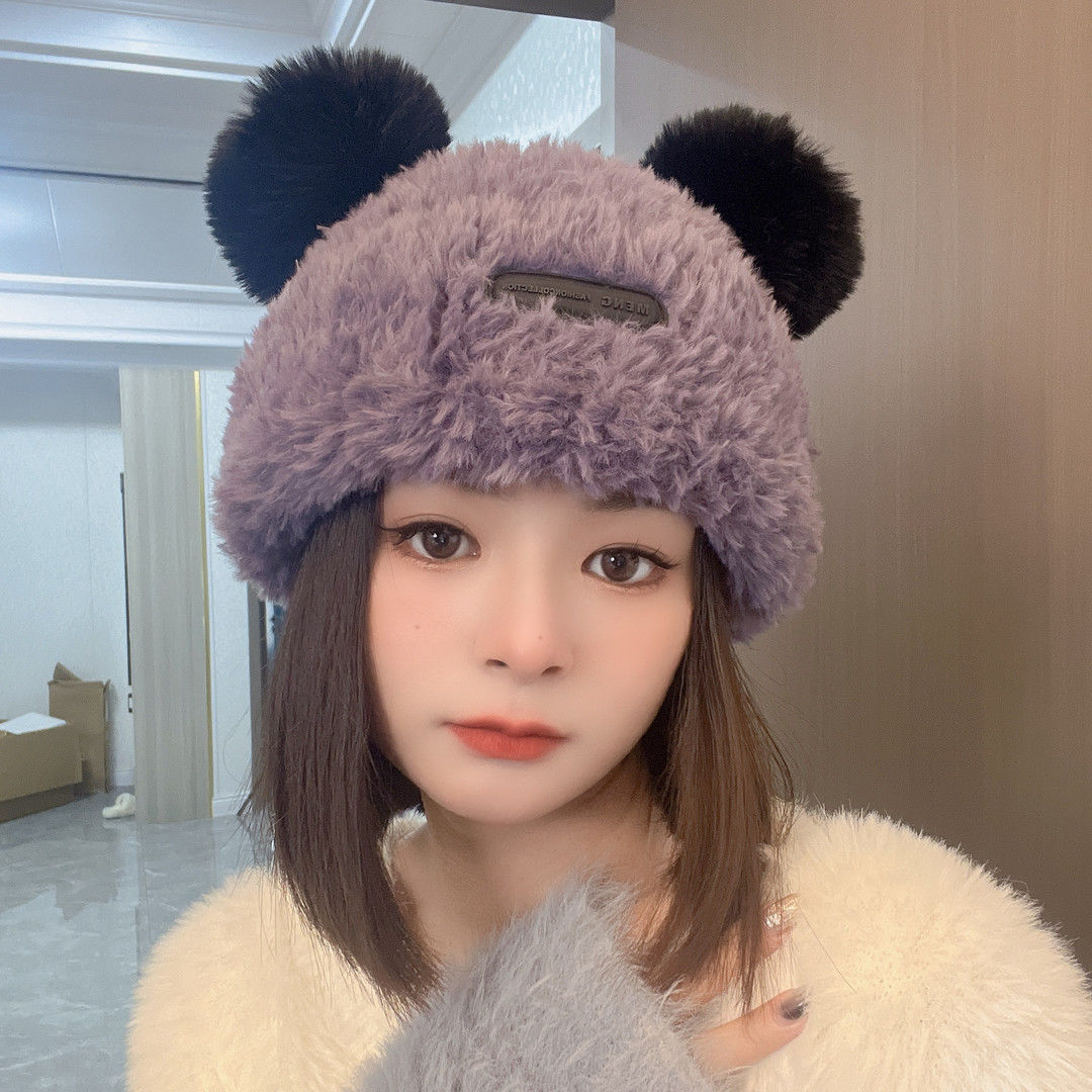 【福利包邮】【小熊帽】秋冬毛绒绒可爱保暖熊熊帽子显脸小女生必
