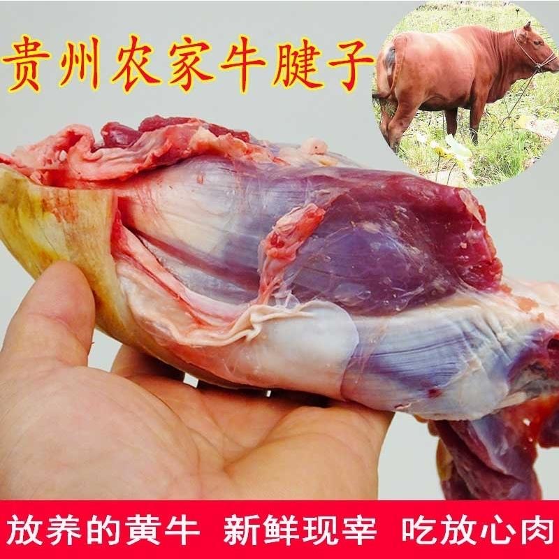 【带皮腱子肉】贵州本地土黄牛去骨腱子肉5斤包邮