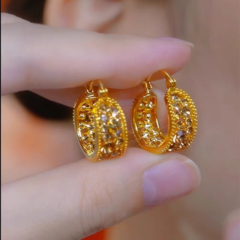 铜合金耳饰 气质时尚简约港风个性精致经典雅丹风优雅耳环2199