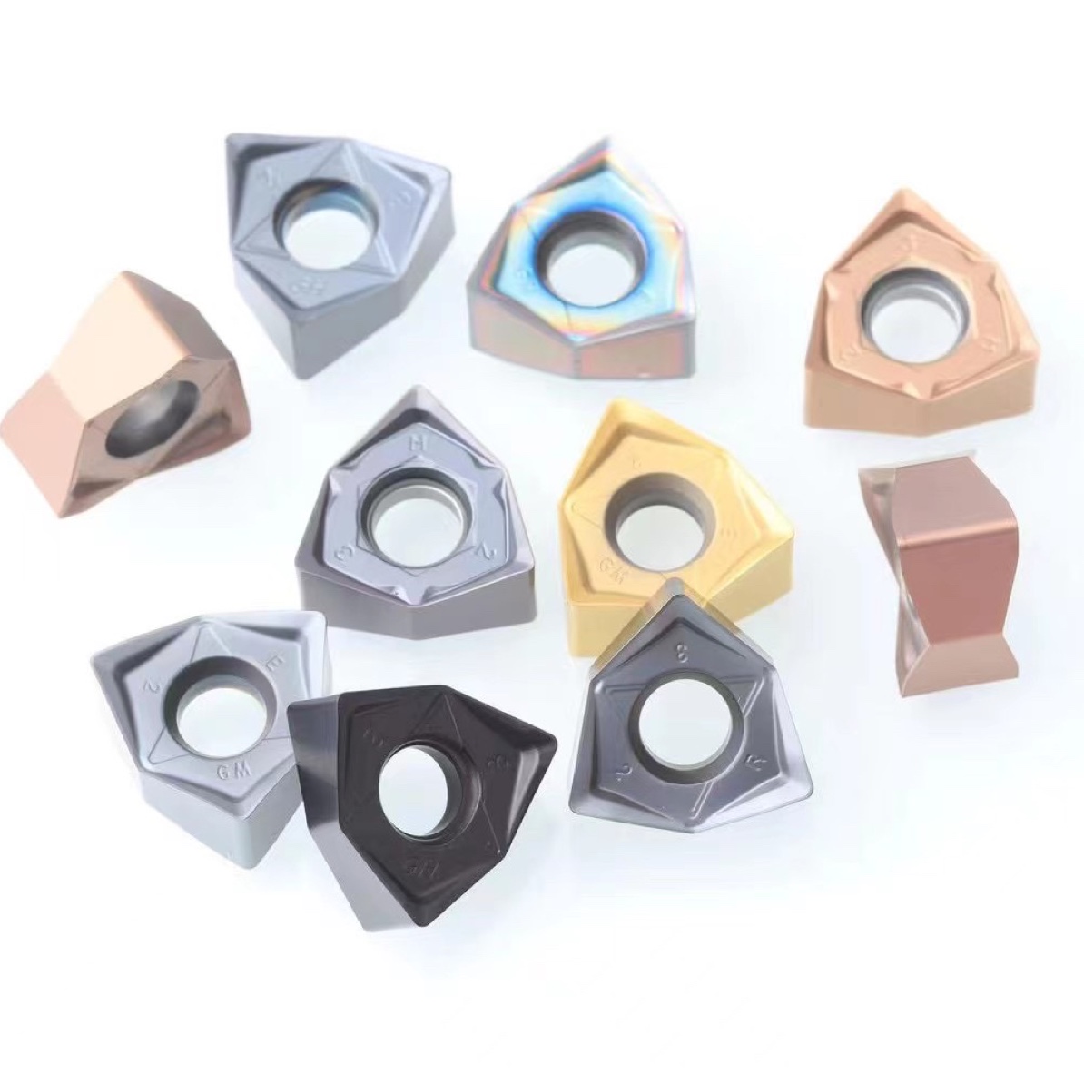 双面六角开粗重切削快进给铣刀片WNMU080608-GM/不锈钢/铸铁