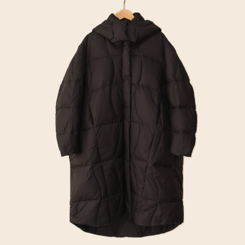 长款防风软糯亲肤蓬松保暖舒适连帽大衣外套百搭休闲女装羽绒服