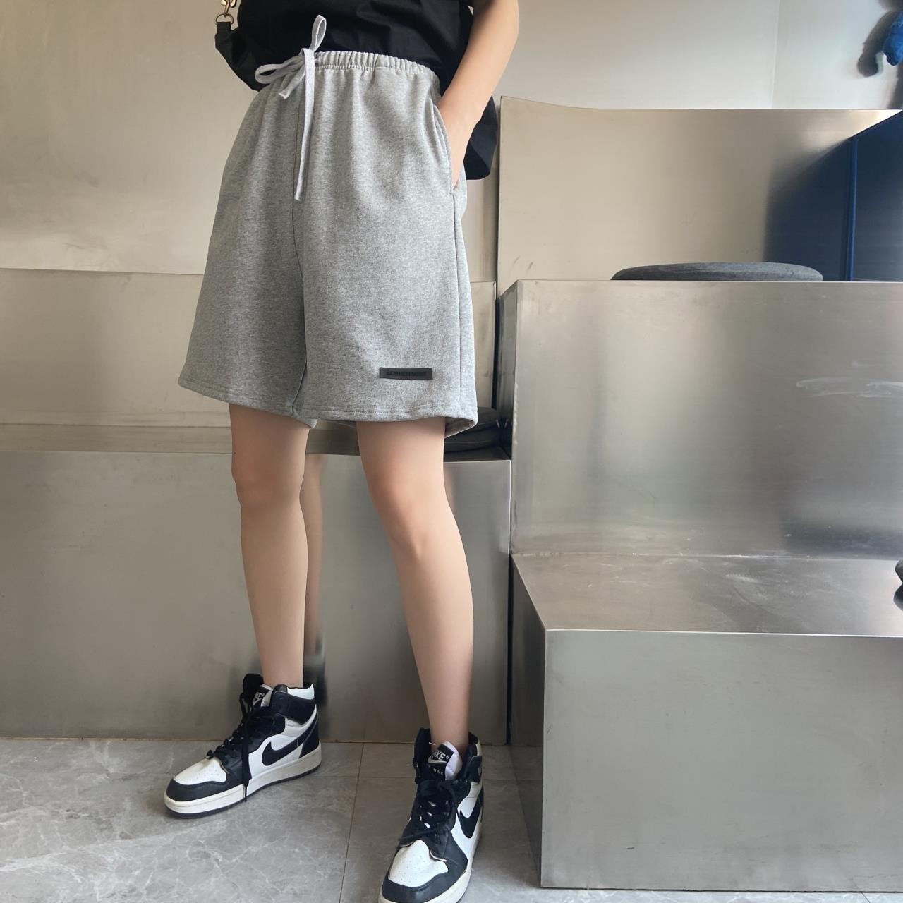2024夏季设计师宽松情侣款高腰休闲ins小个子百搭运动外穿短裤