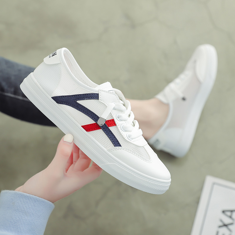 2025爆款春夏季新款韩版百搭网面透气板鞋学生小白鞋休闲鞋潮鞋