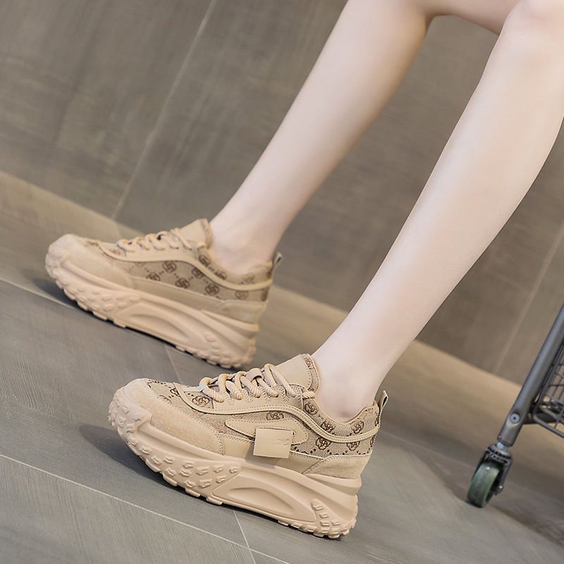 2025秋季新款厚底增高百搭老爹鞋网红运动韩版百搭休闲鞋潮鞋