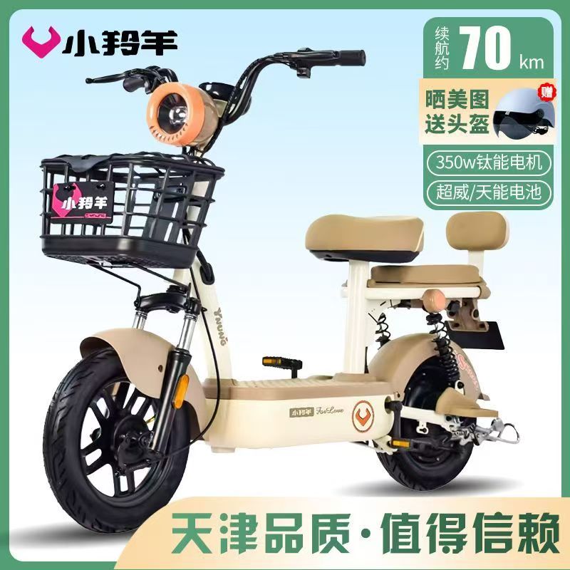 小羚羊电动车新款成人两轮车电动自行车双人车代步车锂电池电瓶车