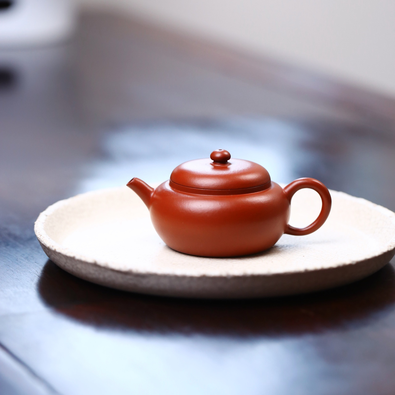 应志远孟臣扁鼓壶105cc纯手工紫砂壶闲舍作品宜兴紫砂壶茶壶