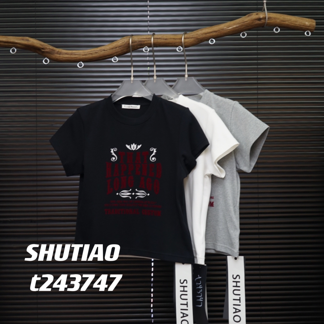 【SHUTIAO】2024夏季：新款小众设计款上衣t243747