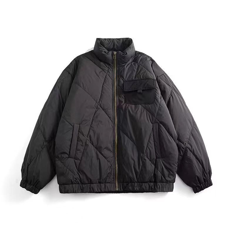 秋冬季男士白鸭绒2023新款潮男纯色羽绒宽松百搭休闲外套保暖舒适