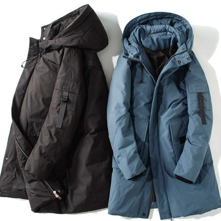 男士羽绒服中长款2023新款爆款情侣款加厚保暖修身羽绒服冬季外套