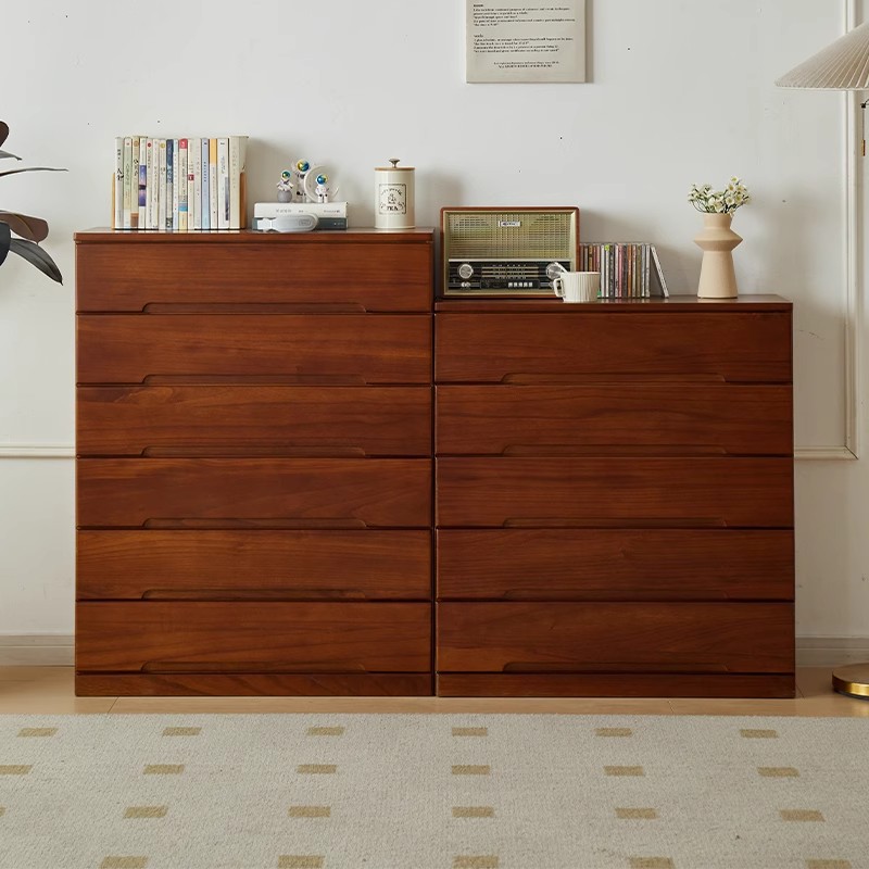 实木五斗柜简约现代抽屉收纳储物柜卧室床尾柜置物柜六斗柜五斗橱