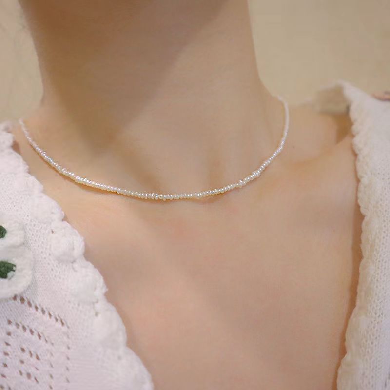 【异形巴洛克】3mm天然淡水无核珍珠时尚轻奢简约百搭法式锁骨链